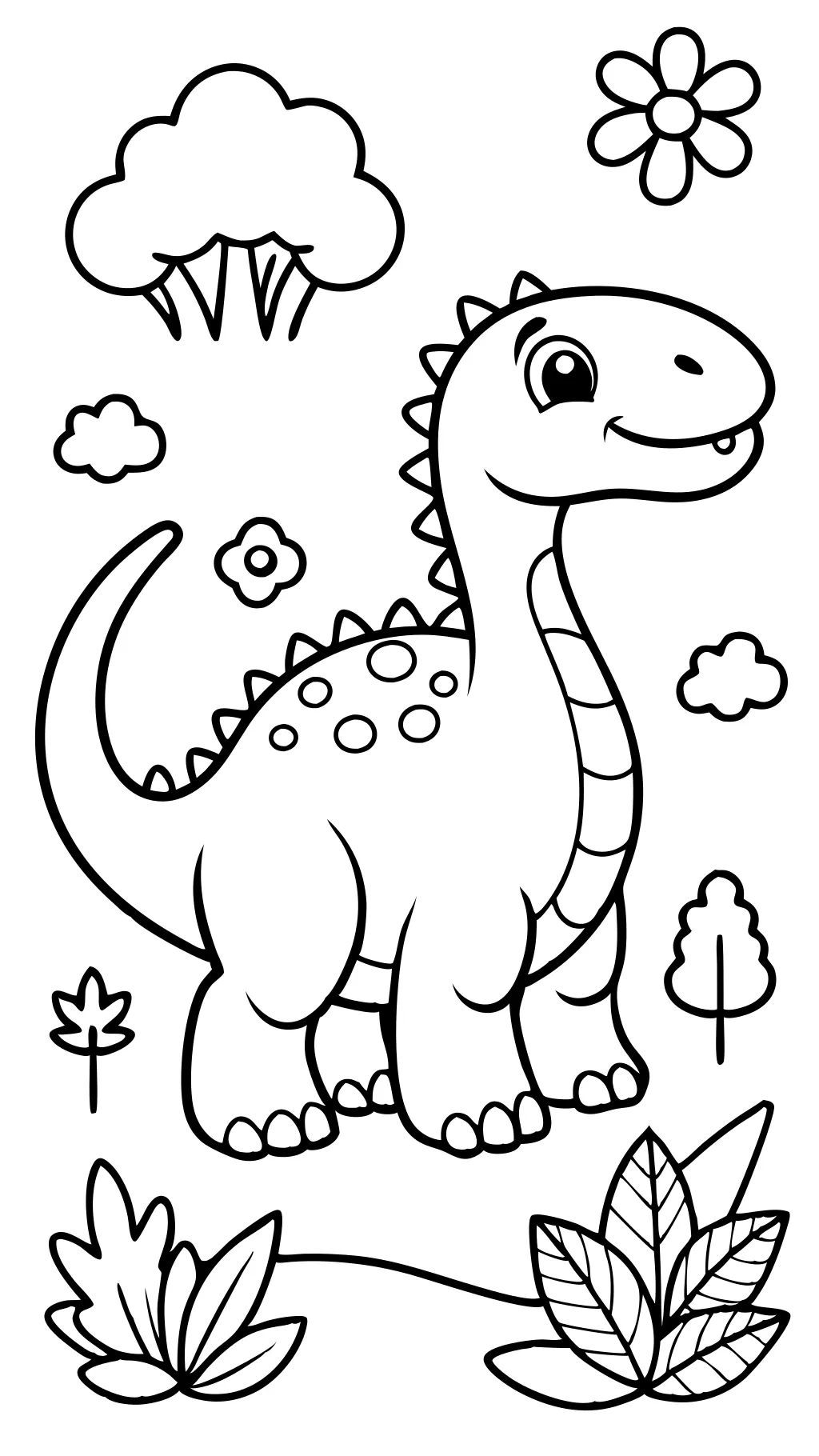 páginas para colorear de dinosaurios simples